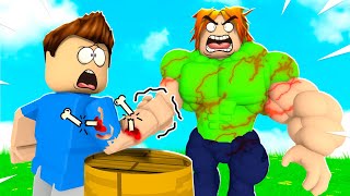 QUEBREI TODOS OS OSSOS DO MEU AMIGO NA QUEDA DE BRAÇO DO ROBLOX!! (Arm Wrestle Simulator) screenshot 5