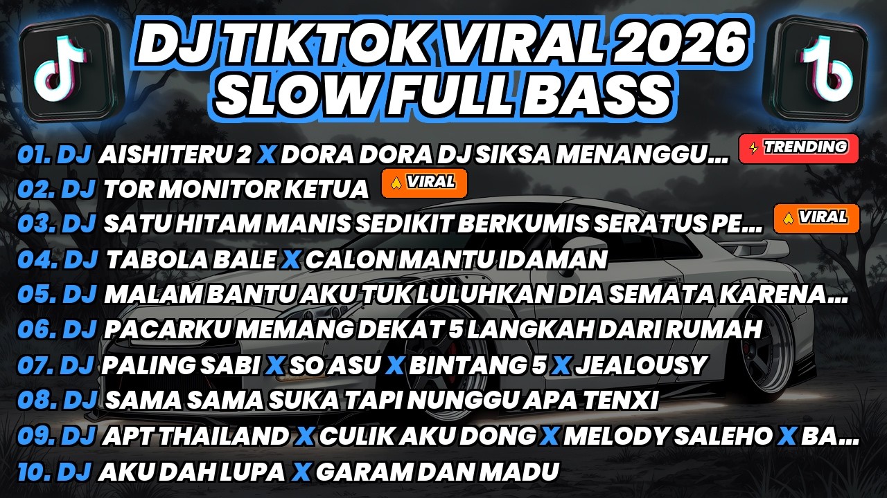 DJ TIKTOK VIRAL TERBARU 2026 - AISHITERU 2 X TOR MONITOR KETUA X SATU HITAM MANIS - FULL BASS SLOW