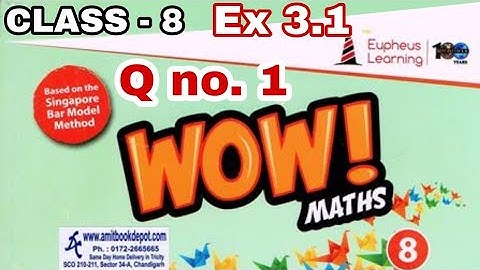 #Wow Maths Book Solution 8 Ex 3.1 Q No.1 | Square Cube And Their Roots Cbse/Icse By Vishwajeet Sir