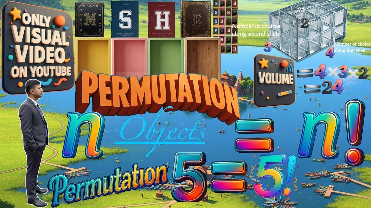 Permutation of 4 is 4! Why ? Because of volume | visual explanation within |