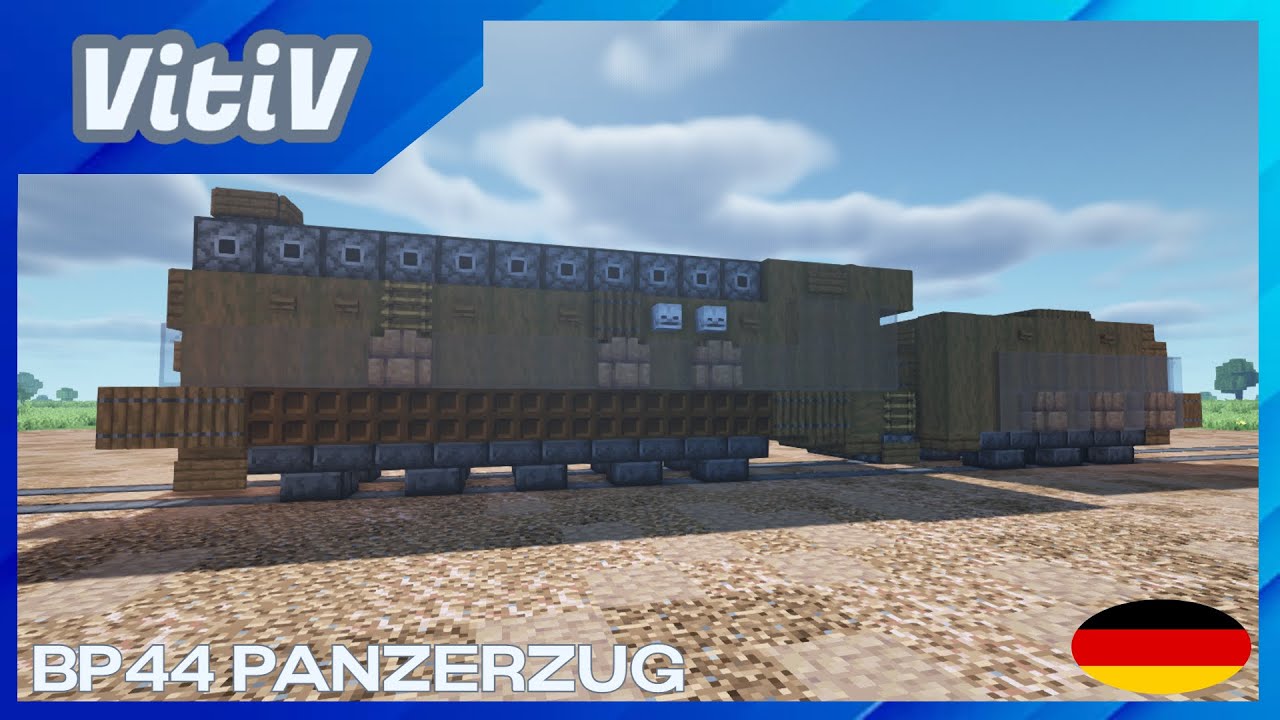 German BP44 Panzerzug Armoured Locomotive - Minecraft - YouTube