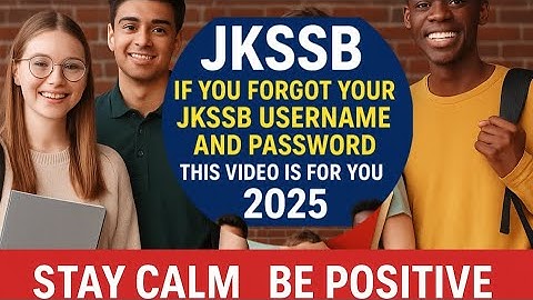 JKSSB Username & Password Recovery 2025 🔐 | 30 Seconds Solution for Students📌 #JKSSB2025