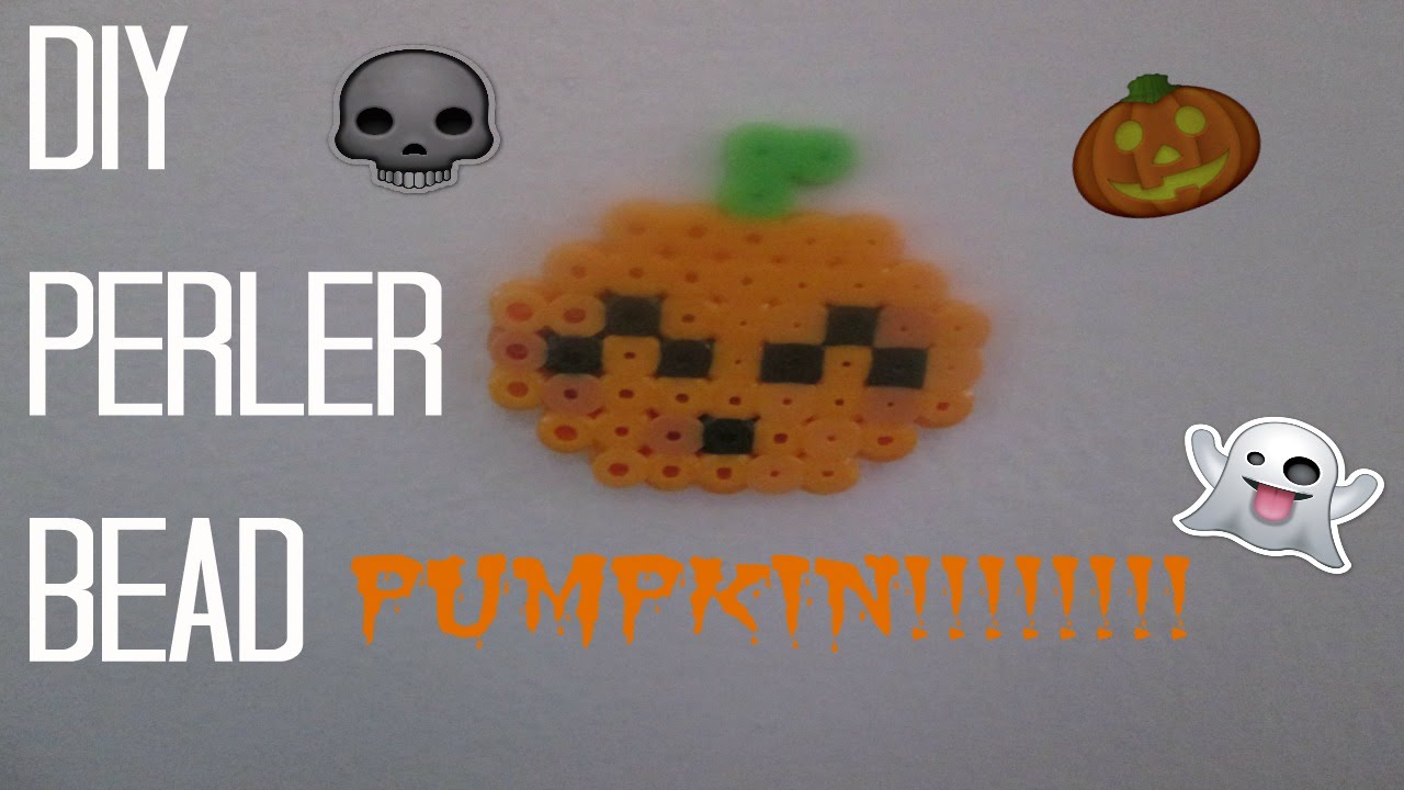 DIY perler bead pumpkin keychain! {Halloween} YouTube