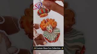 ✨ Custom Glass Can Collection | UV DTF Printed Glass Cups 💖 #shortsviral