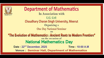 National Seminar on The Evolution of Mathematics: Ancient Roots to Modern Frontiers