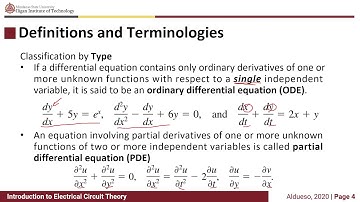 ENS181 - Engineering Mathematics: Introduction (Terminologies) to Ordinary Differential Equations
