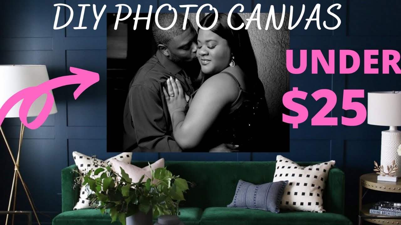 HOW TO DIY PHOTO CANVAS TURN YOUR PICTURES INTO WALL ART ( UNDER 25