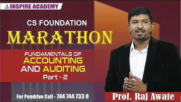 Accounts marathon part 2| CS foundation