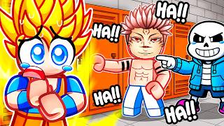 FIRST DAY at ANIME SCHOOL in Roblox Strongest Battlegrounds!