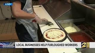 Local businesses help furloughed workers