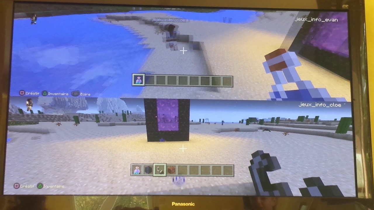 Comment faire le portail du Nether et de l'Ender Minecraft PS4 - YouTube