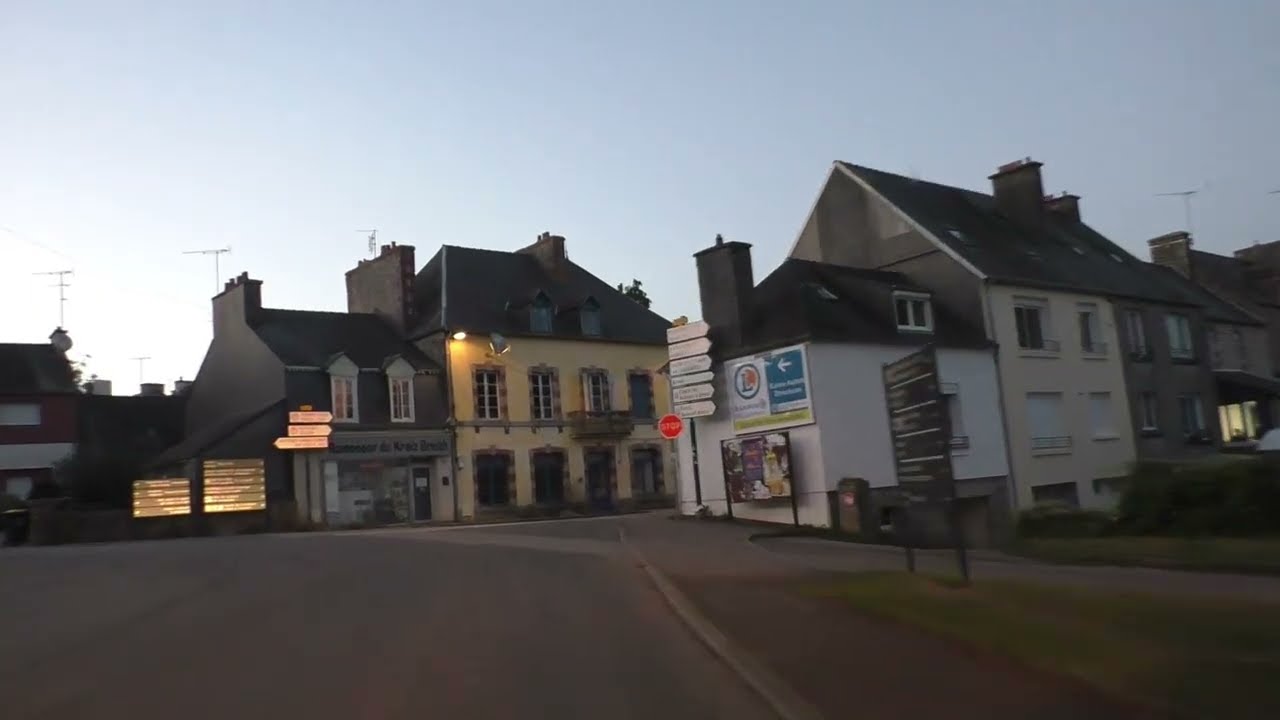 Driving On The D110 & D790 From Kerguzul 56770 Plouray To 22110 Rostrenen, Brittany France