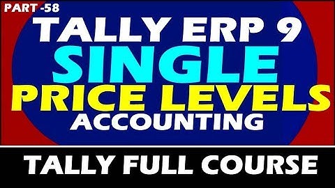 Chapter 58 : How to Create Price Level / Price List in Tally ERP 9 | Create Price List in Tally