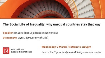 LSE III Event | The Social Life of Inequality: why unequal countries stay that way