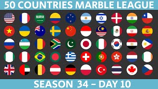 50 Countries Marble Race League Season 34 Day 10/10 Marble Race in Algodoo