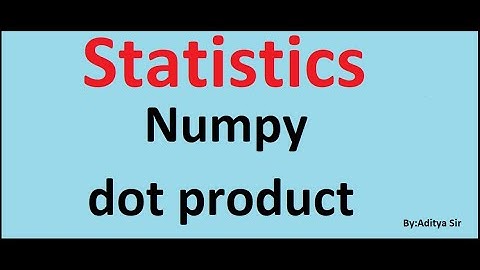 dot product of matrix in Numpy