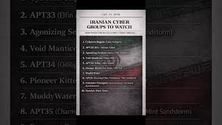 Iran Cyber Capabilities Update #iran #cyberattack #cybersecurity #news #hacker