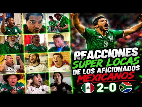 Reacciones súper locas de los aficionados mexicanos tras México 2-0 Sudáfrica 🇲🇽🔥⚽