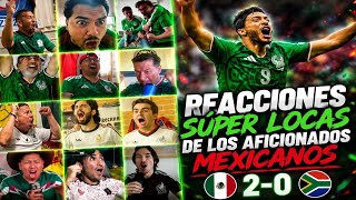 Reacciones súper locas de los aficionados mexicanos tras México 2-0 Sudáfrica 🇲🇽🔥⚽