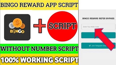 🤑BINGO REWARD REFER SCRIPT | COIN  SCRIPT | NEW APP REFER SCRIPT | SCRIPT TODAY| REFER SCRIPT TODAY