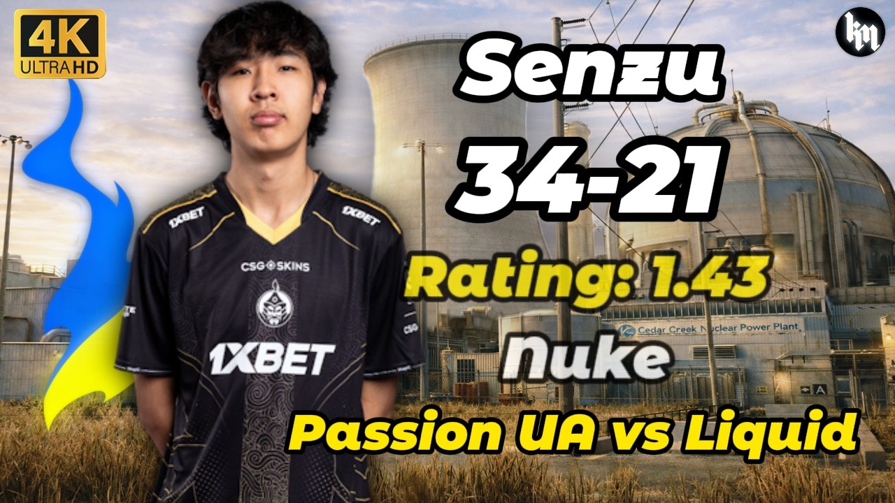 Senzu (34-21) Passion UA vs Liquid (Nuke) ESL Pro League Season 23 Stage 1 #cs2 #senzu #pov