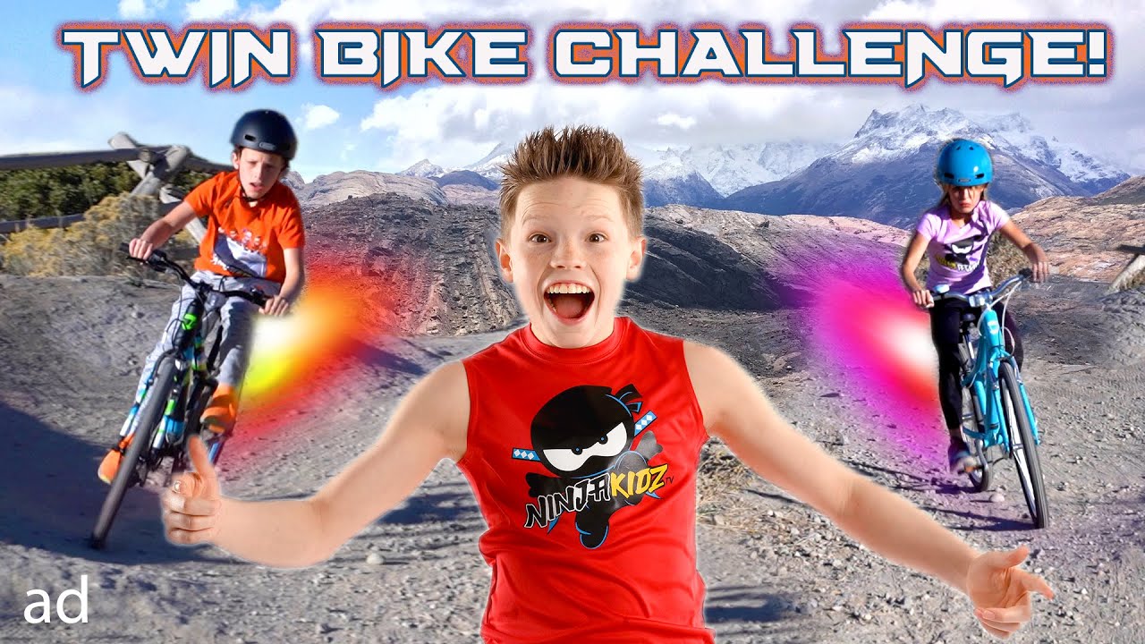 Sis Vs Bro Twin Bike Race!