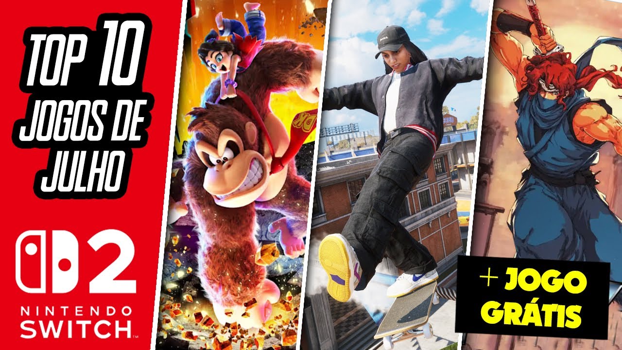 Top 10 jogos LANÇAMENTOS Julho 2025 para SWITCH e SWITCH 2