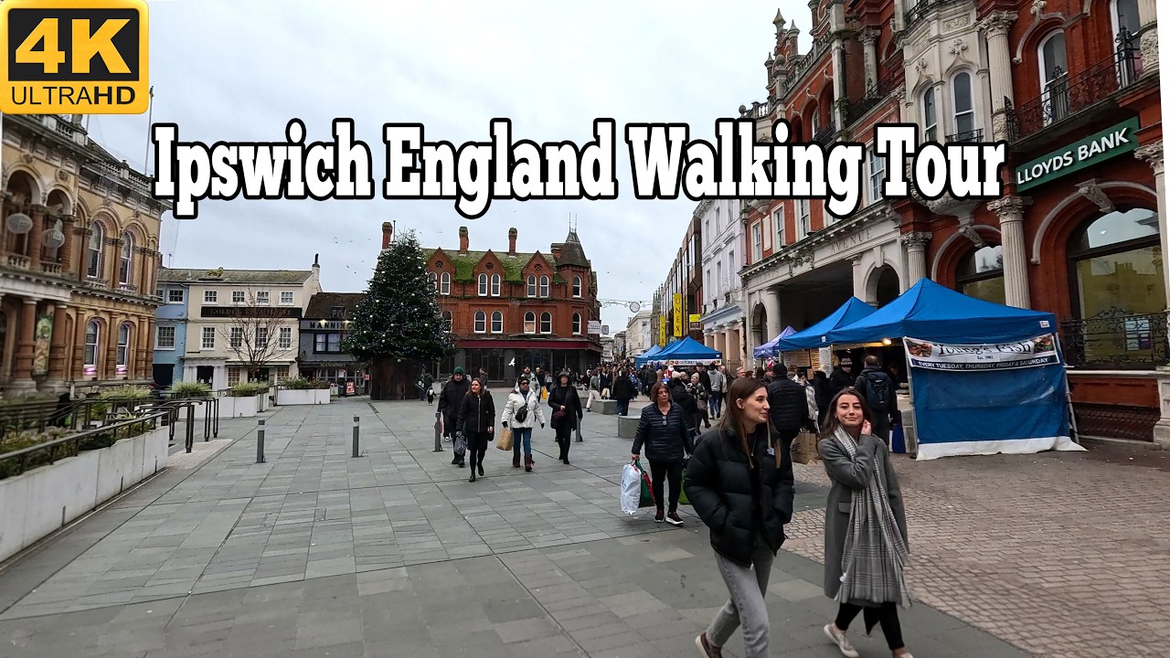 Ipswich England Walking tour 4k | shadows of europe | 4k