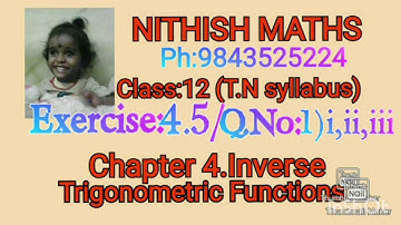 class:12, Exercise 4.5, Q.No:1)i,ii,iii - Find the value