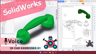 SolidWorks | 3D CAD EXERCISES 81 | StudyCadCam | Solution Tutorial |