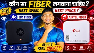 Jio Fiber vs Airtel Fiber Best WiFi Connection in 2026? Full Comparison || Jio Fiber vs Airtel fibre