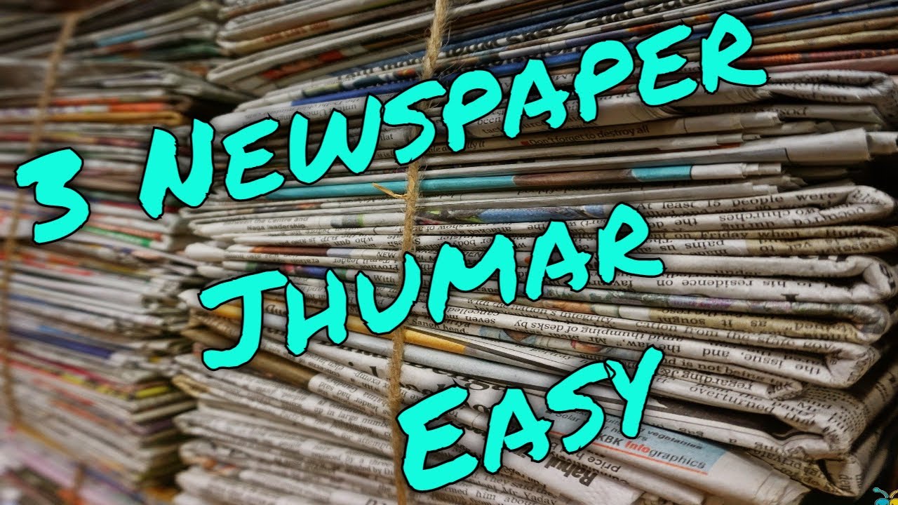 3 easy jhumar making idea out of paper..wind chime out of newspaper