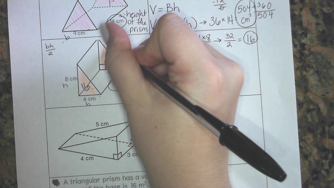 video volume of triangular prism