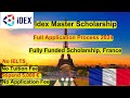 Idex scholarship in france  fully funded scholarship  no ielts  no fee  complete guide 