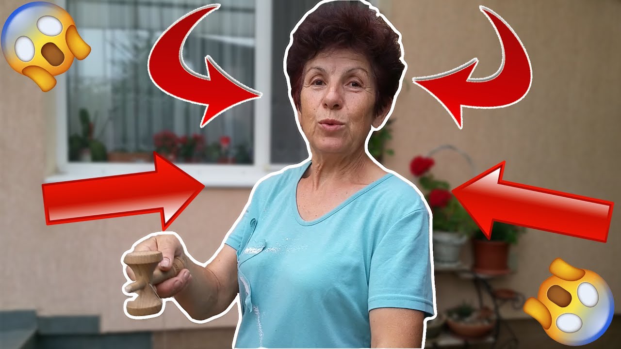 BUNICA SE JOACA CU KENDAMA ??!!