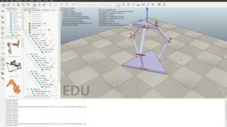 ROS Angle Control of Inverted Delta Robot 1 - VREP Simulation Net Worth