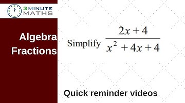 Simplifying algebra fractions by using  factorising - GCSE maths grade 5