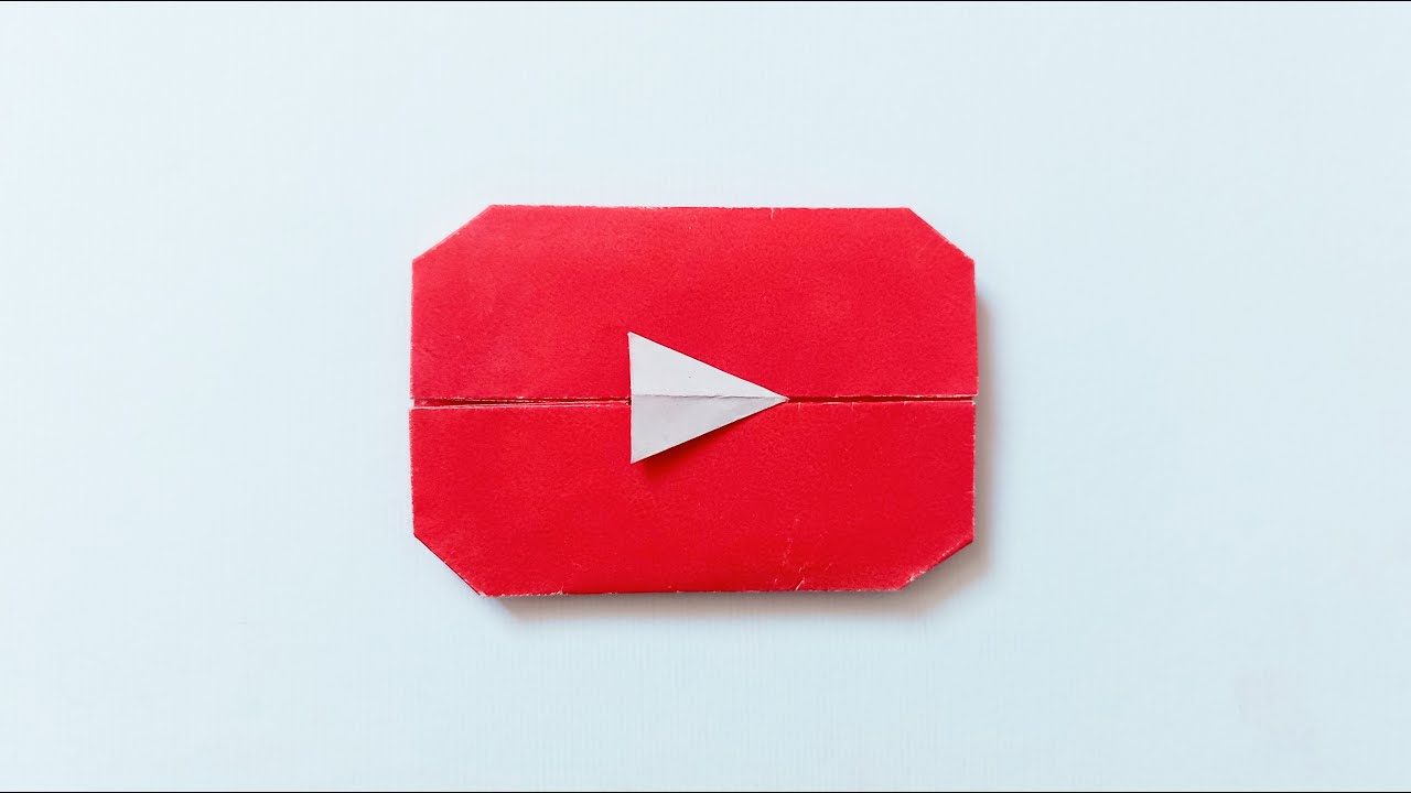 Youtube Origami play button tutorial | A creative craft for YouTube ...