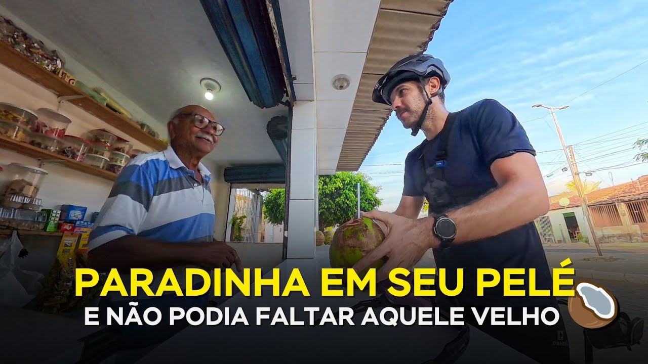 Água de Coco em Seu Pelé pós uma subida muito difícil | PEDALA,VISSE!