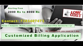 Customized billing Application