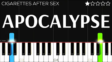 Apocalypse - Cigarettes After Sex | EASY Piano Tutorial