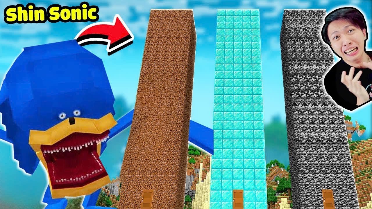 SHIN SONIC Đột Nhập Vào 3 Tòa Tháp CAO NHẤT Minecraft !! Vinh SỢ HÃI PHẢI CHẠY NGAY LẬP TỨC