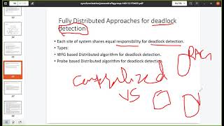 Edge chasing algorithm (part 1) , distributed deadlock detection ,,