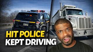 Truck Driver Hits Trooper's Car... Then KEEPS DRIVING