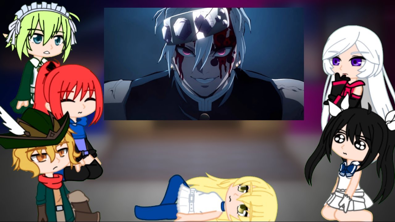 Danmachi react to Uzui Tengen || Bell as Uzui || EN/BR || GCRV || PT1/2