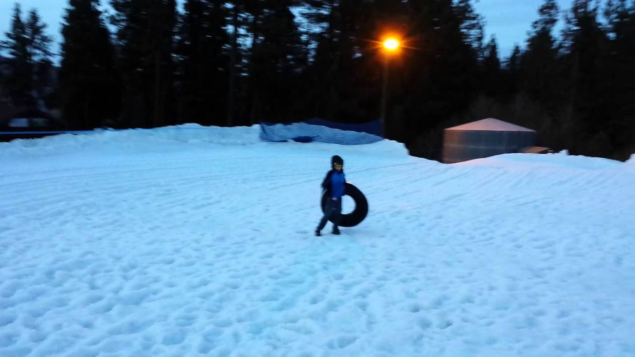 Sledding tubing at alpine slide Big Bear Lake CA YouTube