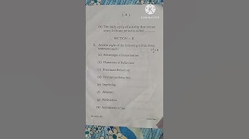 Animal behavior &chronobiology||dse-1||zoology hons. ||2023 question paper berhampur university