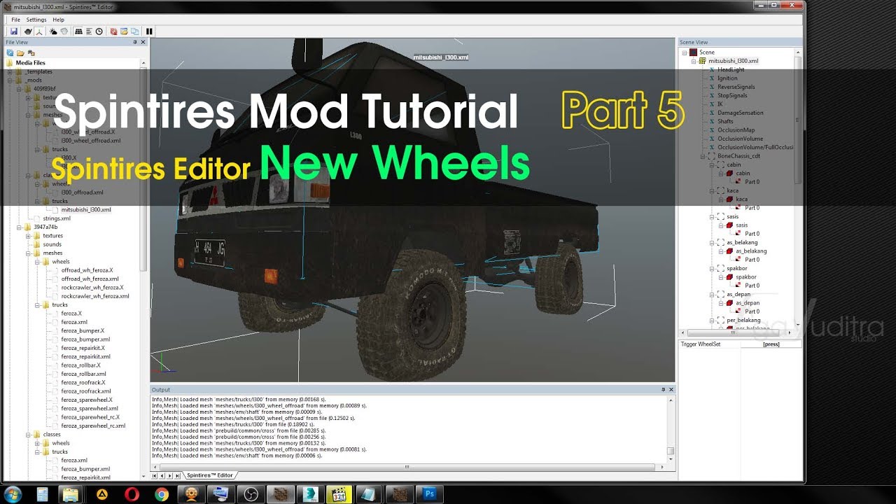 Spintires Modding Tutorial - Part 5 | Spintires Editor - New Wheels