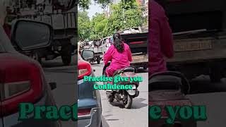 Women #scooter #rider confidence practise #scooty #drivingexperience #drivinglessons #scootering