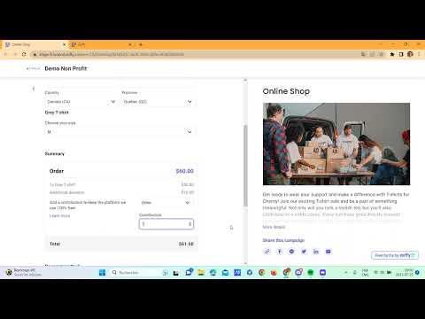 Create an E-commerce form on Zeffy